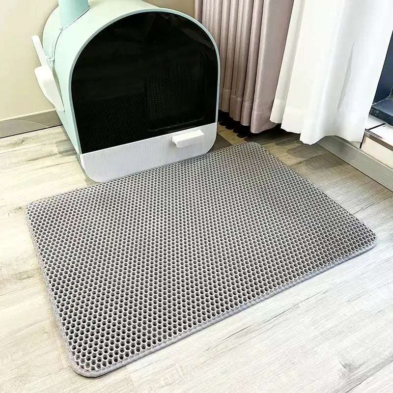 Waterproof Cat Litter Mat – Non-Slip, Double Layer, Washable Mat for Easy Litter Cleanup