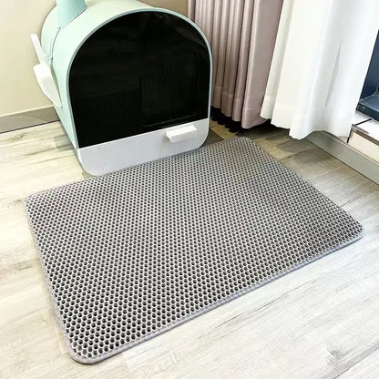 Waterproof Cat Litter Mat – Non-Slip, Double Layer, Washable Mat for Easy Litter Cleanup