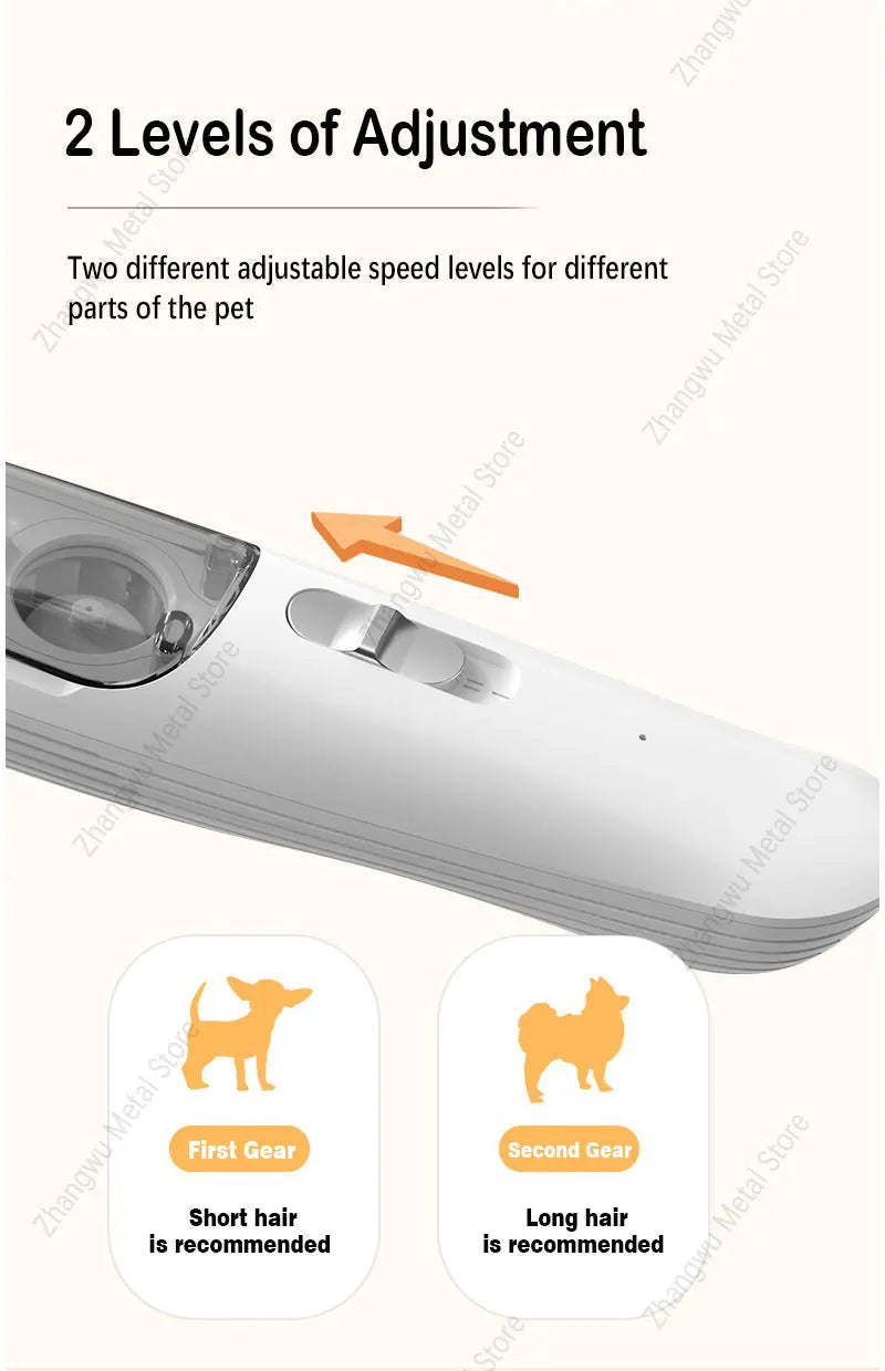 Rechargeable Vacuum Trimming Grooming Hair with and Dog - for Quiet, Hair Electric Clipper Function Precise Professional Cut Pet