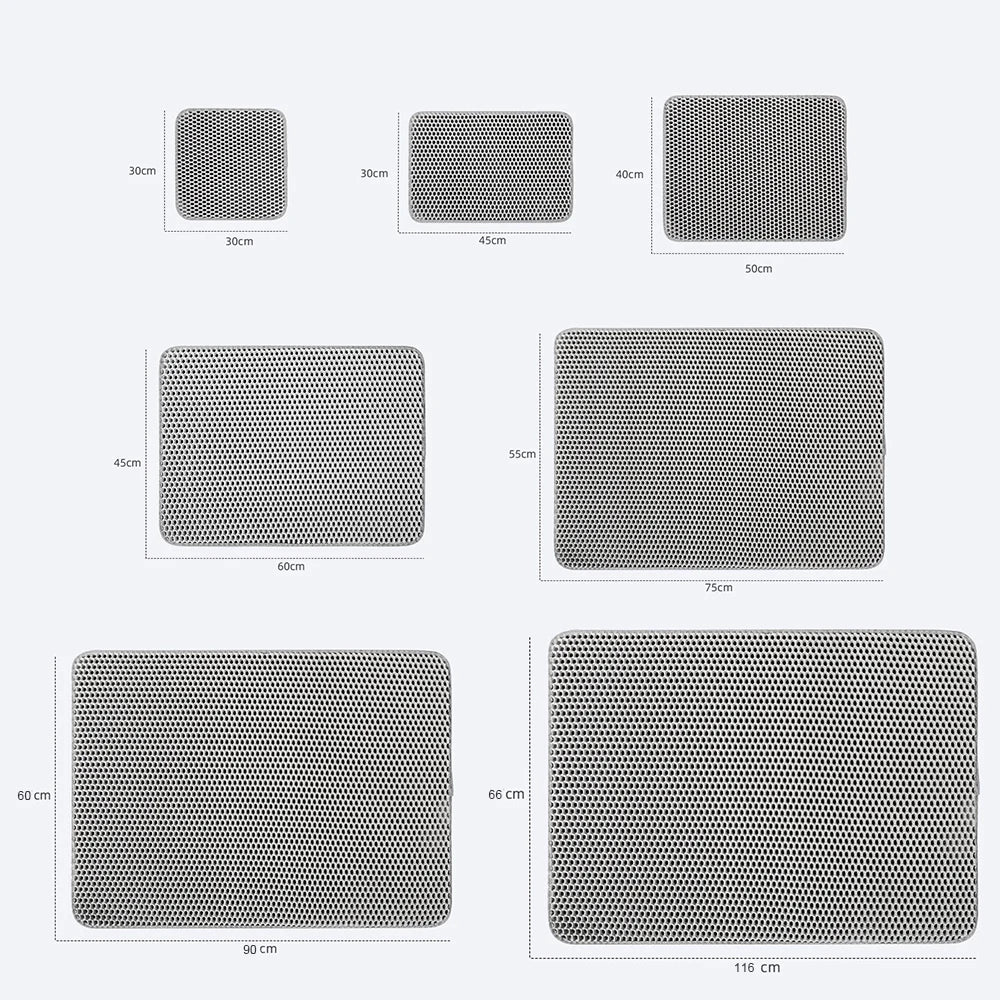 Waterproof Cat Litter Mat – Non-Slip, Double Layer, Washable Mat for Easy Litter Cleanup