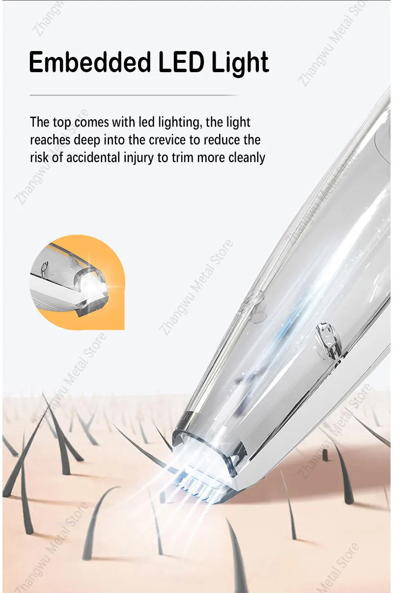 Rechargeable Vacuum Trimming Grooming Hair with and Dog - for Quiet, Hair Electric Clipper Function Precise Professional Cut Pet