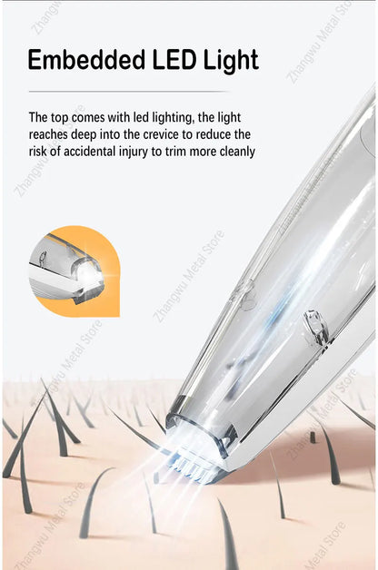 Rechargeable Vacuum Trimming Grooming Hair with and Dog - for Quiet, Hair Electric Clipper Function Precise Professional Cut Pet