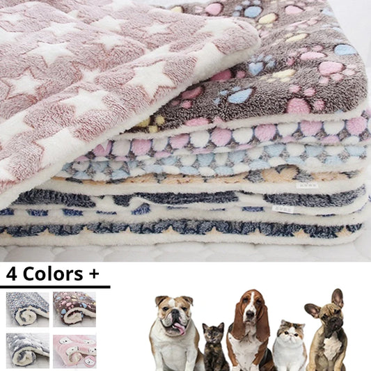 Flannel Pet Sleeping Mat – Soft, Washable Fleece Pad for Dogs & Cats, Warm and Cozy Pet Bed
