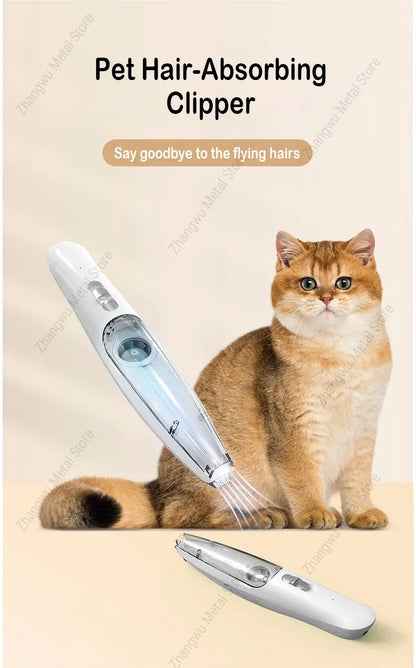 Rechargeable Vacuum Trimming Grooming Hair with and Dog - for Quiet, Hair Electric Clipper Function Precise Professional Cut Pet