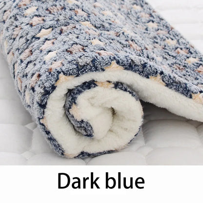 Flannel Pet Sleeping Mat – Soft, Washable Fleece Pad for Dogs & Cats, Warm and Cozy Pet Bed