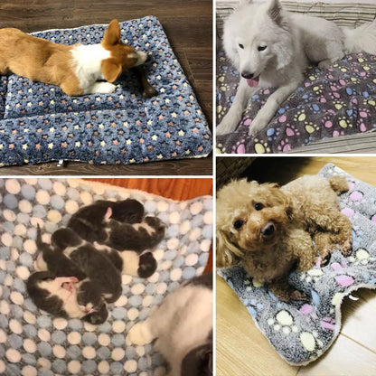 Flannel Pet Sleeping Mat – Soft, Washable Fleece Pad for Dogs & Cats, Warm and Cozy Pet Bed